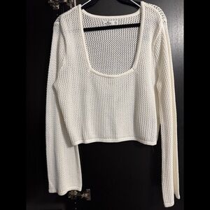 Hollister Cream Knit Sweater